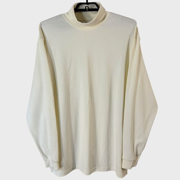 L.L. Bean Classic Lightweight Soft-Cotton Turtleneck Sweater Cream Men's Size XL - Picture 1 of 11